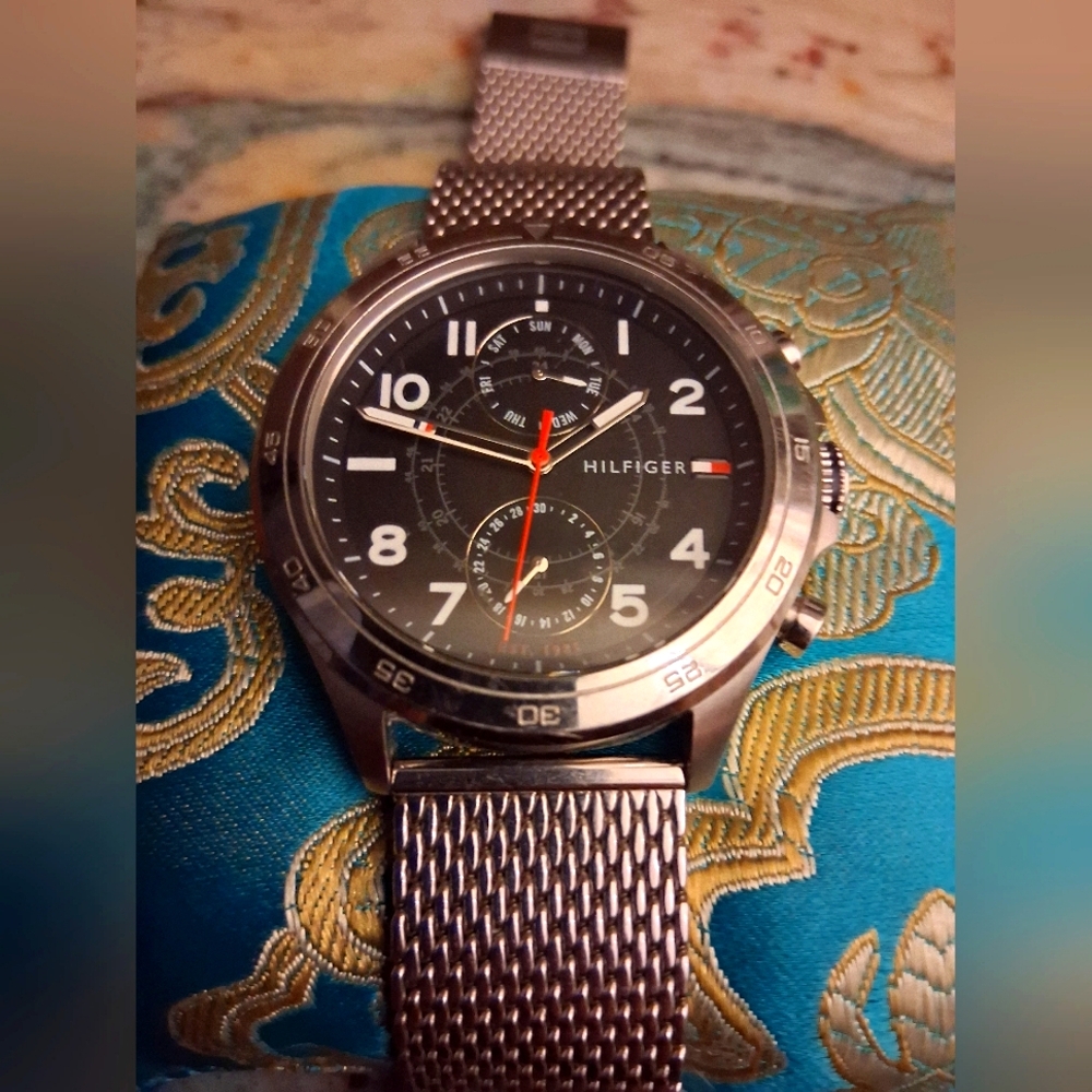 Tommy Hilfiger Sterling Silver Sports Watch